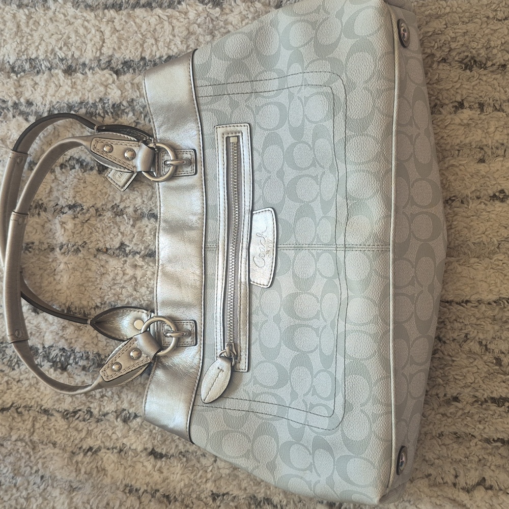 Coach Silver and Gray Women's Bag